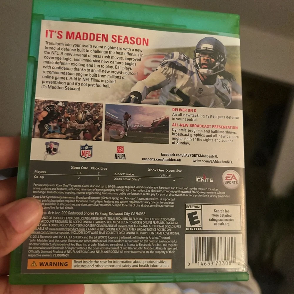 Madden NFL 15 Xbox One Game - Complete with Manual